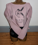 "Sasha" Long Sleeved Top in Pale Dusky Rose