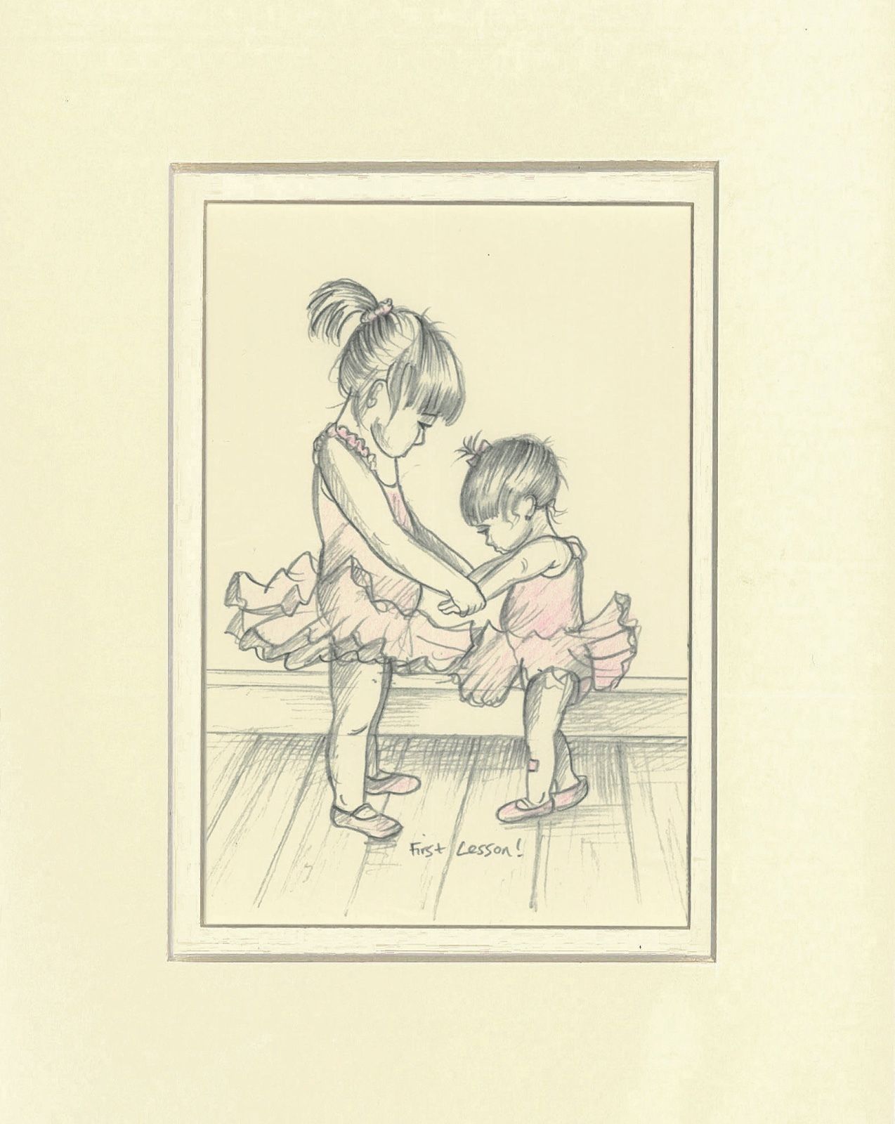 First Lesson two little girls