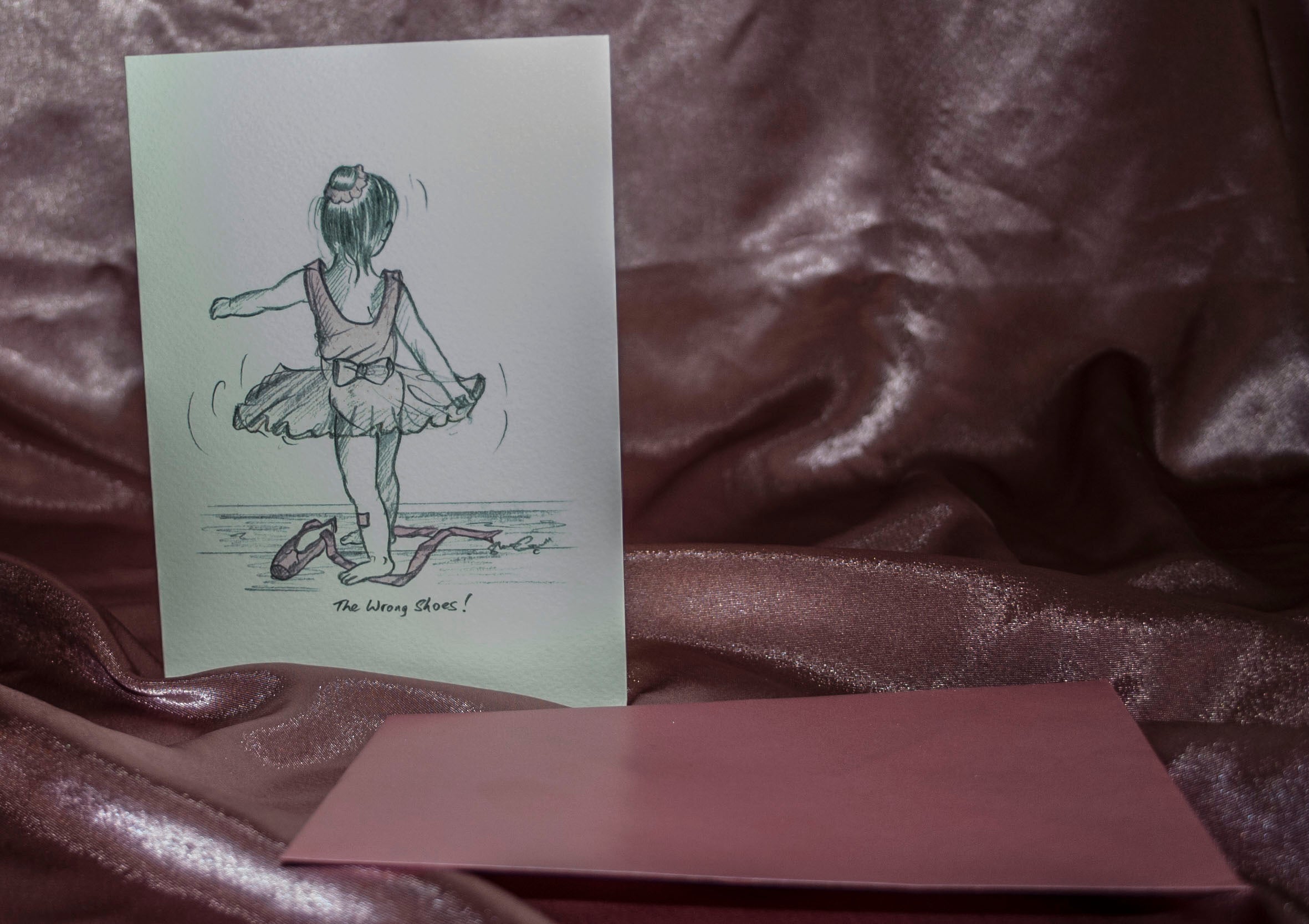 Set of 6 greetings cards reproduced from original pencil drawings