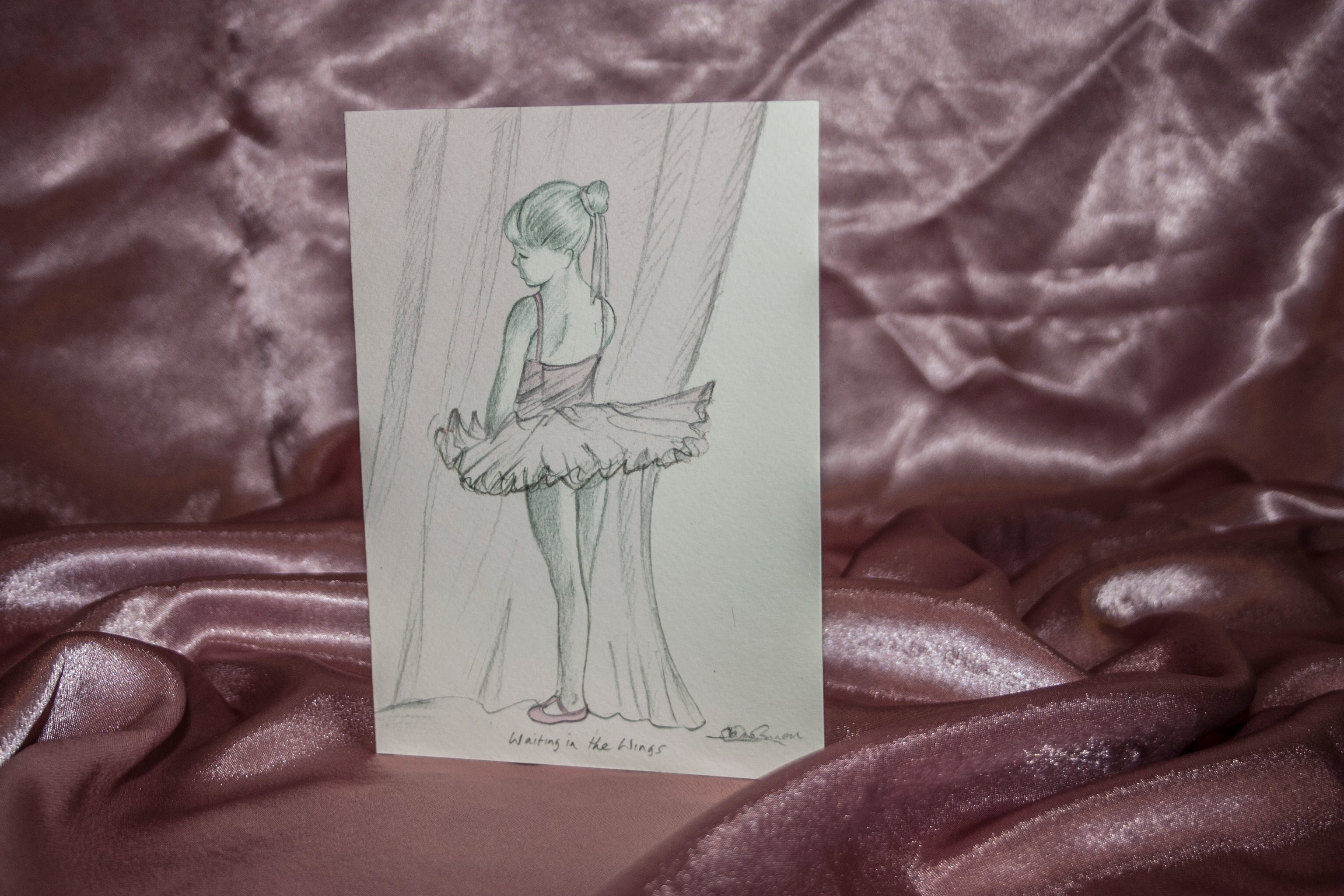 Set of 6 greetings cards reproduced from original pencil drawings