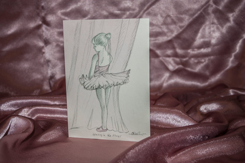 Set of 6 greetings cards reproduced from original pencil drawings