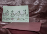 Set of 6 greetings cards reproduced from original pencil drawings