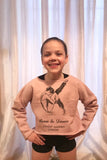 The Tiny Dancer "Sasha" Long Sleeved Top in Pale Dusky Rose